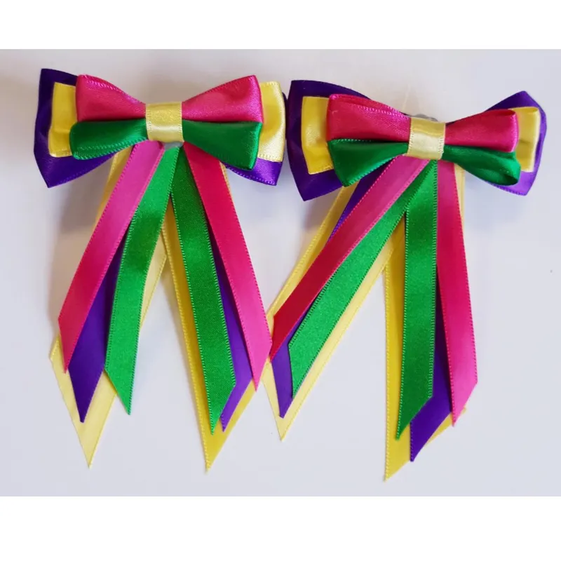 ShowQuest Satin Harlequin Piggy Bows and Tails - Assorted